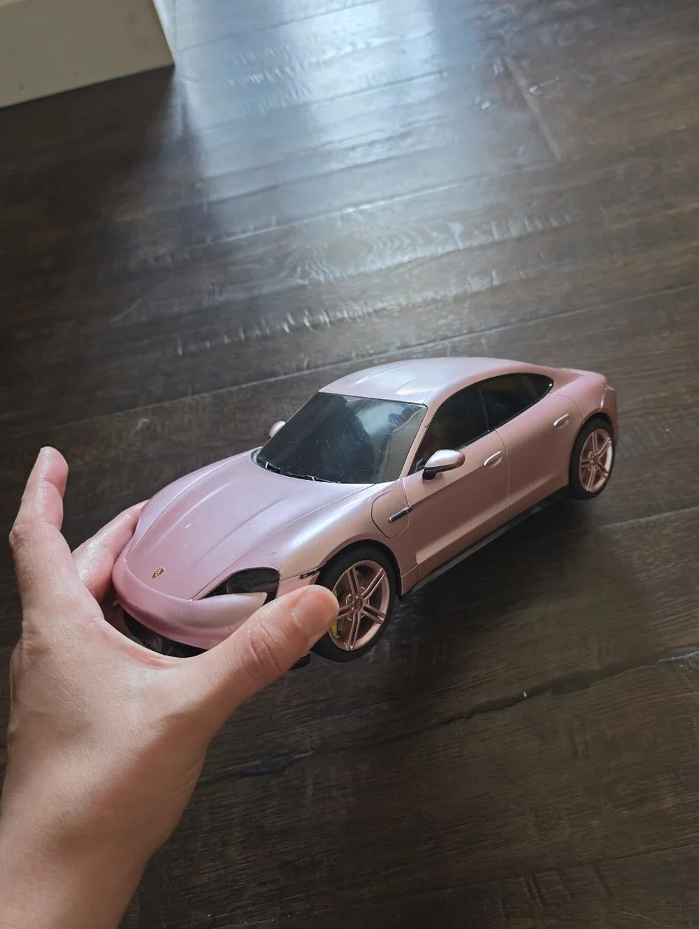 ​FAO Schwarz Metallic Pink Porsche Taycan Turbo S RC Car – Remote Controlled
